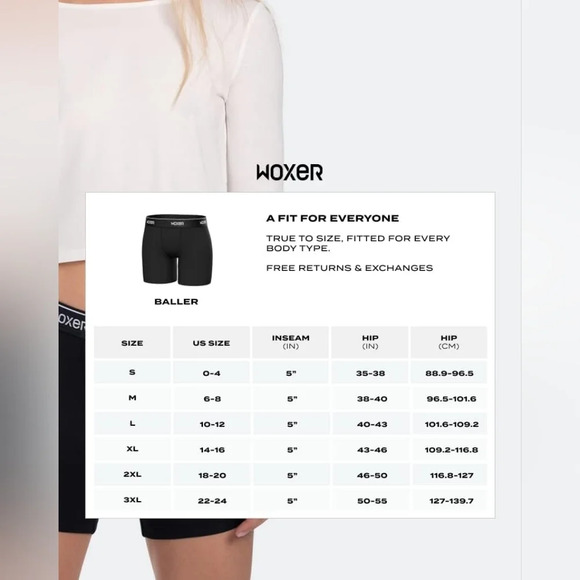 Woxer [2XL] Womens  Boxer Briefs Underwear, Baller 5” Boyshorts Panties - Picture 6 of 6